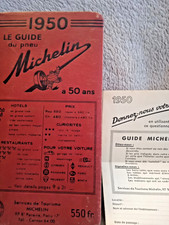guide michelin 1950 avec son courrier 
