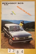 PEUGEOT 305 BREAK GL GLD SR SRD GT Prospectus 20 pages Fr MY 1984