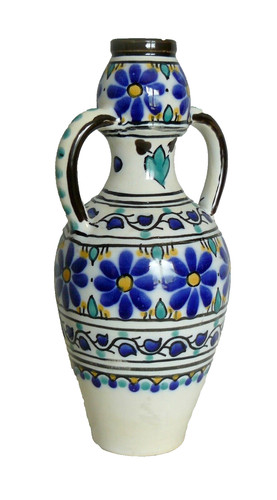 Vase nabeul blanc art déco - nabeul,