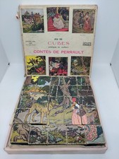 2 Jeux De Cubes En Bois - Anciens Complets Boîtes Abîmées Voir Photos