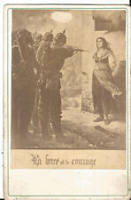 CDV - Photo ancienne Cabinet -La Force et le Courage - Alsace Casque pointe 1870