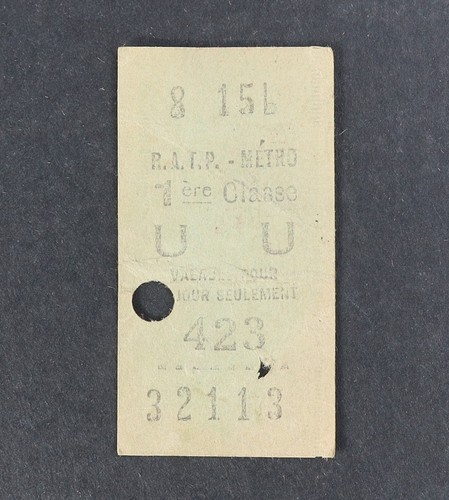 Ancien ticket paris métro - ancien,