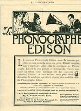 Publicité ancienne nouveau phonographe Edison 1908 issue de magazine