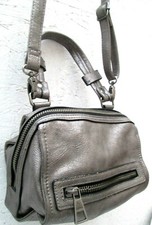 -KOOKAI petit sac à main  similicuir gris brillant TBEG vintage bag authentique 