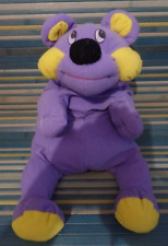 B4G / doudou peluche chien ours violet jaune GEGU style RUMPLE TBE