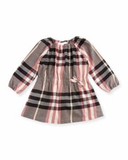 Baby Girls Pink Check Burberry