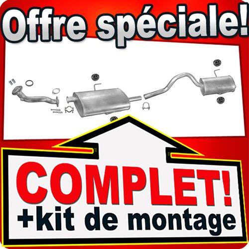 Ligne pot échappement - ligne, pour