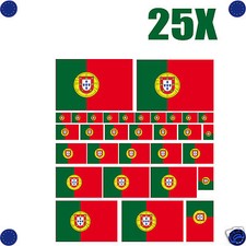 25 stickers autocollants en vinyl et mélange de tailles assortiment PORTUGAL
