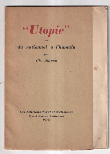 Autran utopie editions - autran:, "utopie".