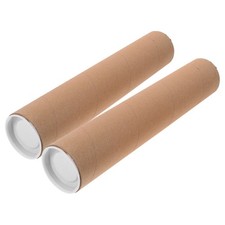  2 Pcs Tube Carton Pour Poster Tubes D'expédition Du Papier Artisanal