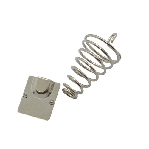 Battery contact spring and - contact,