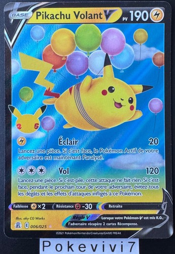 Carte pokemon pikachu volant - pokemon,