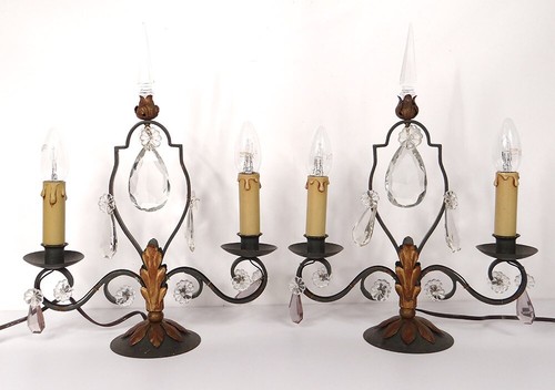 Paire girandoles feux fer - paire,