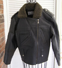 MGR Punk Rock Indie Black Genuine Leather Biker Jacket 