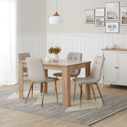Table 120x80 bois chêne - cm,