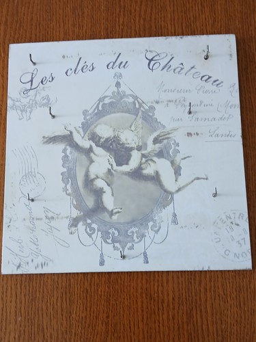 Porte clés mural bois - porte,