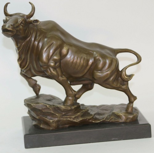 Statue taureau bronze - statue,