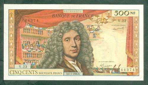 Rare billet 500nf molière - billet,