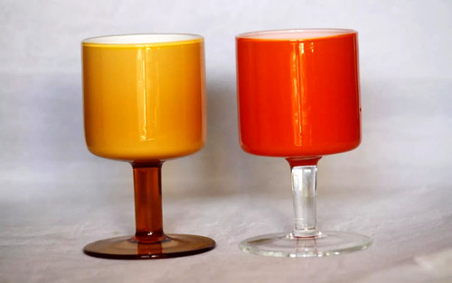 Paire opalines verres - paire,