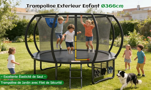 Trampoline jardin avec - de,