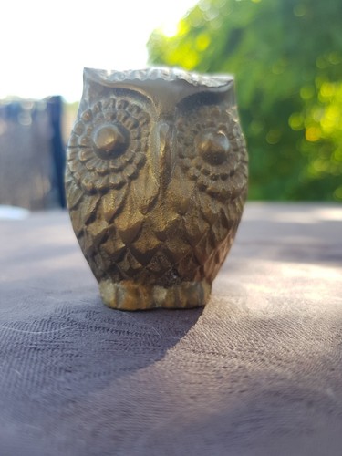 Chouette hibou laiton - chouette, en