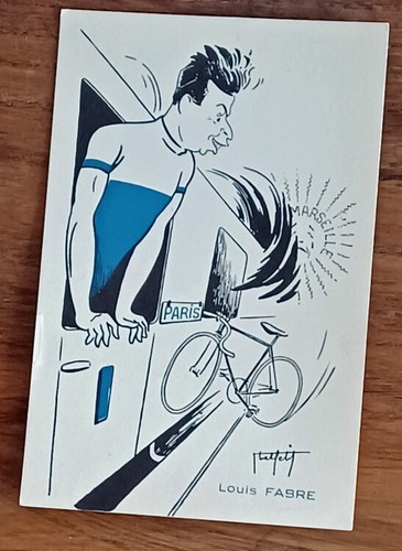 Cyclisme carte postale louis - postale,