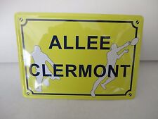 PLAQUE ÉMAILLÉE "ALLEE CLERMONT" POUR LES SUPPORTEURS DE RUGBY 20x14,5cm (1.741)
