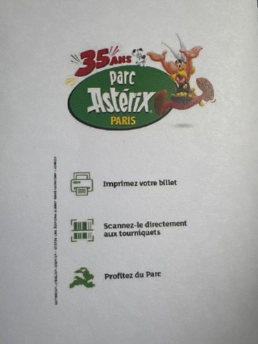 Billet parc asterix billets - asterix,