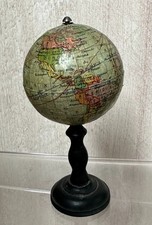 Globe Terrestre Miniature Signé Jules Lebègue Paris C 1900 