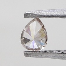 Rose Poire Forme Naturel Diamant Seul 0.16CTS - As Image & Vidéo