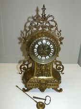 JOLIE PENDULE CARTEL BRONZE XIXe NAPOLEON III SONNERIE CLOCHE pendulum clock