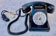 ANCIEN TÉLÉPHONE À CADRAN EN BAKÉLITE NOIRE