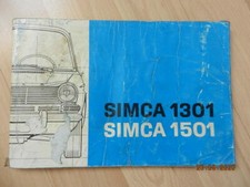 Notice d'utilisation SIMCA 1301 1501 berline & break
