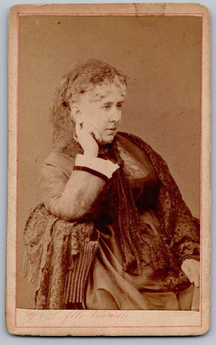 Cdv 1870 dame châle - dame,