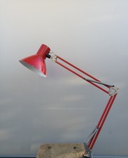 Lampe architecte / dessinateur -Rouge - Vintage - 1970