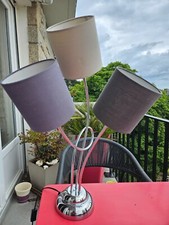 lampe à poser design - 3 bras entremélés - Pied et tiges en chromes
