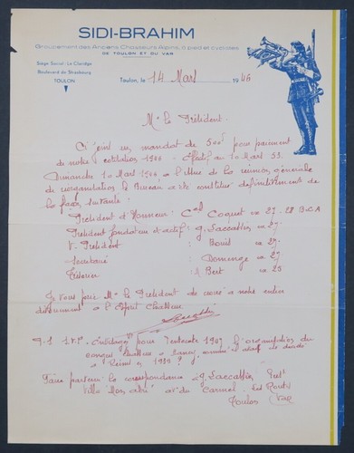 Facture 1946 sidi - sidi, brahim