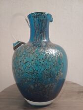 Ancienne carafe en verre bleu Schott Zwiesel série Florida