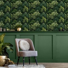 Papier Peint Folklorique Forêt Verte Motif Décor Maison AF0046