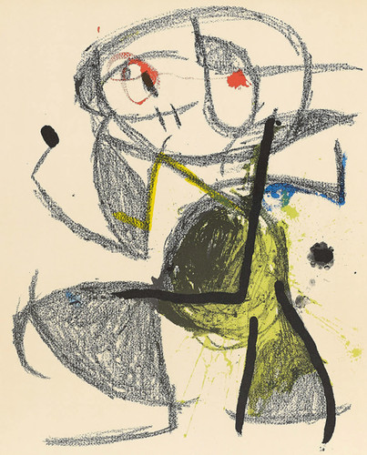 Lithographie joan miro 1983 - lithographie,