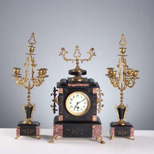 Tryptique ancien bronze marbre - ancien,