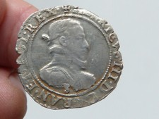 1/2 Franc Henri III au col plat 1587 S (Troyes)