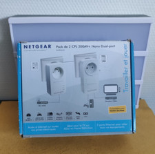 ★ NETGEAR XAVB2602 Kit 2 CPL 200AV+ NANO DUAL PORT DUO officiel Ethernet Mbps