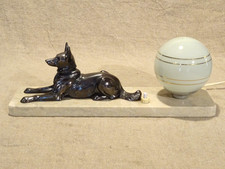 Ancienne lampe chien berger