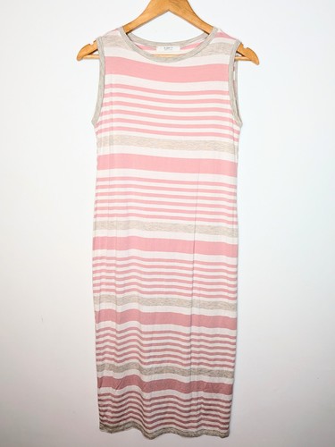 Robe longue rayée rose - -,