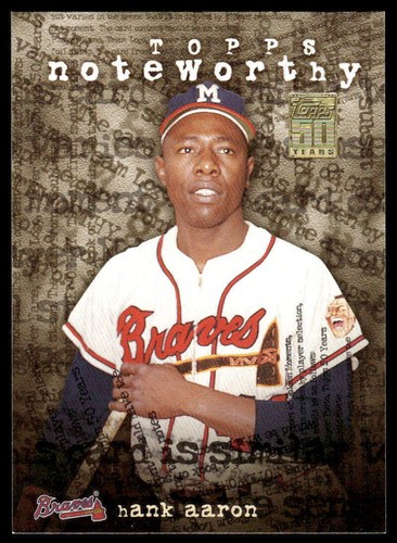 2001 topps tn44 hank aaron - #tn44,