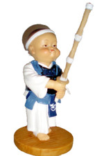 Statuette Kendo Kendoka Shinai Samurai Kobudo Boku Kote
