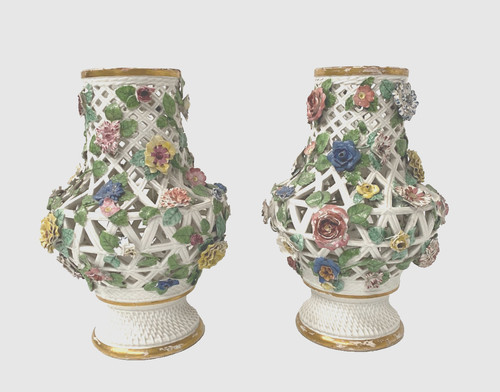 Paire vases balustre - vases,