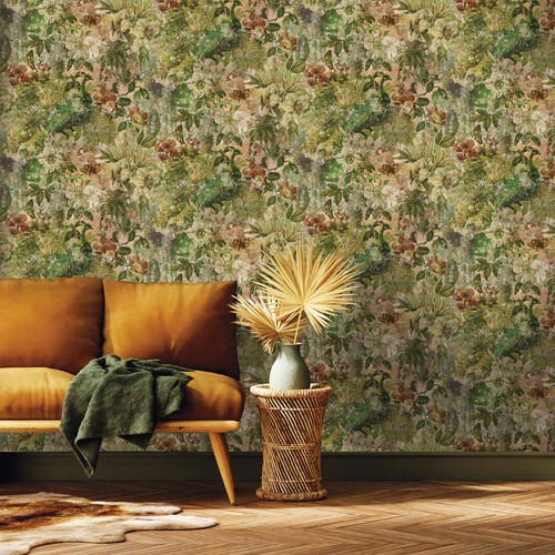 Papier peint vintage exotique - papier,