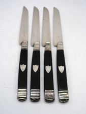 4 COUTEAUX A FRUITS EN ARGENT